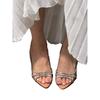 New Rhinestone Thin Heel Sexy Sandals Natural Color Bright Inlaid High Heels Thin Heel Sandals Transparent Pointed Shoes Women