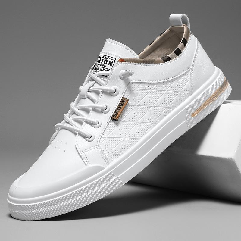 

Мужская обувь Дышащая кожаная обувь Корейская версия Трендовая обувь для досок Повседневная обувь Студенческая мужская обувь