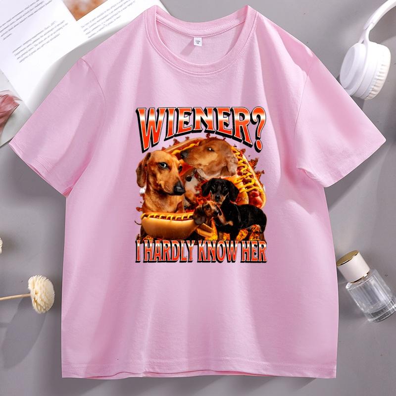Wiener I Hardly Know Her Funny Dachshund Dog Tshirt Unisex Unisex Casual Cotton T Shirt Crewneck Short Sleeve Tshirt Clothes