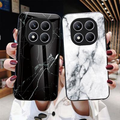 Marmorierte gehärtete Glas Handyhülle für Xiaomi Poco X7 M7 F7 C85 15 Ultra 15T Redmi 15C Note 14S 14 Pro Plus 5G A5 Hülle
