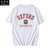 Oxford University British School Uniform Printed Tshirt Summer Unisex Couples Shortsleeved Crew Neck Top Mens Tshirt