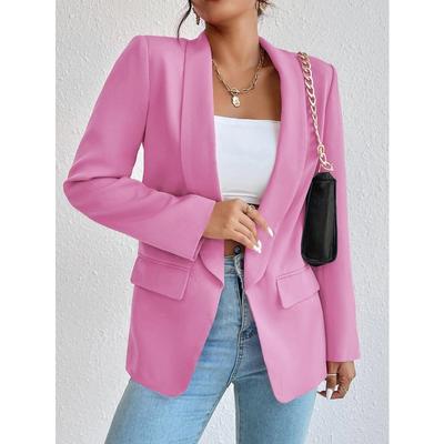 Autumn and Winter Women's Suit Jacket Solid Color Lapel Suit Temperament Commuter Jacket Tops