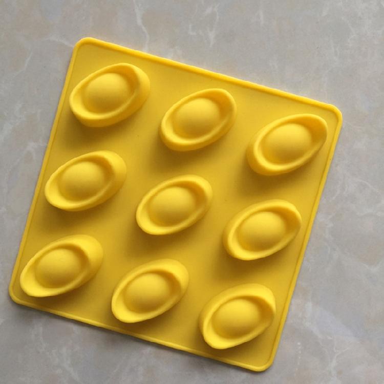 9 Cavities Silicone DIY Chocolate Mould Cake Mould Mouse Moulds Gold Ingot Shape