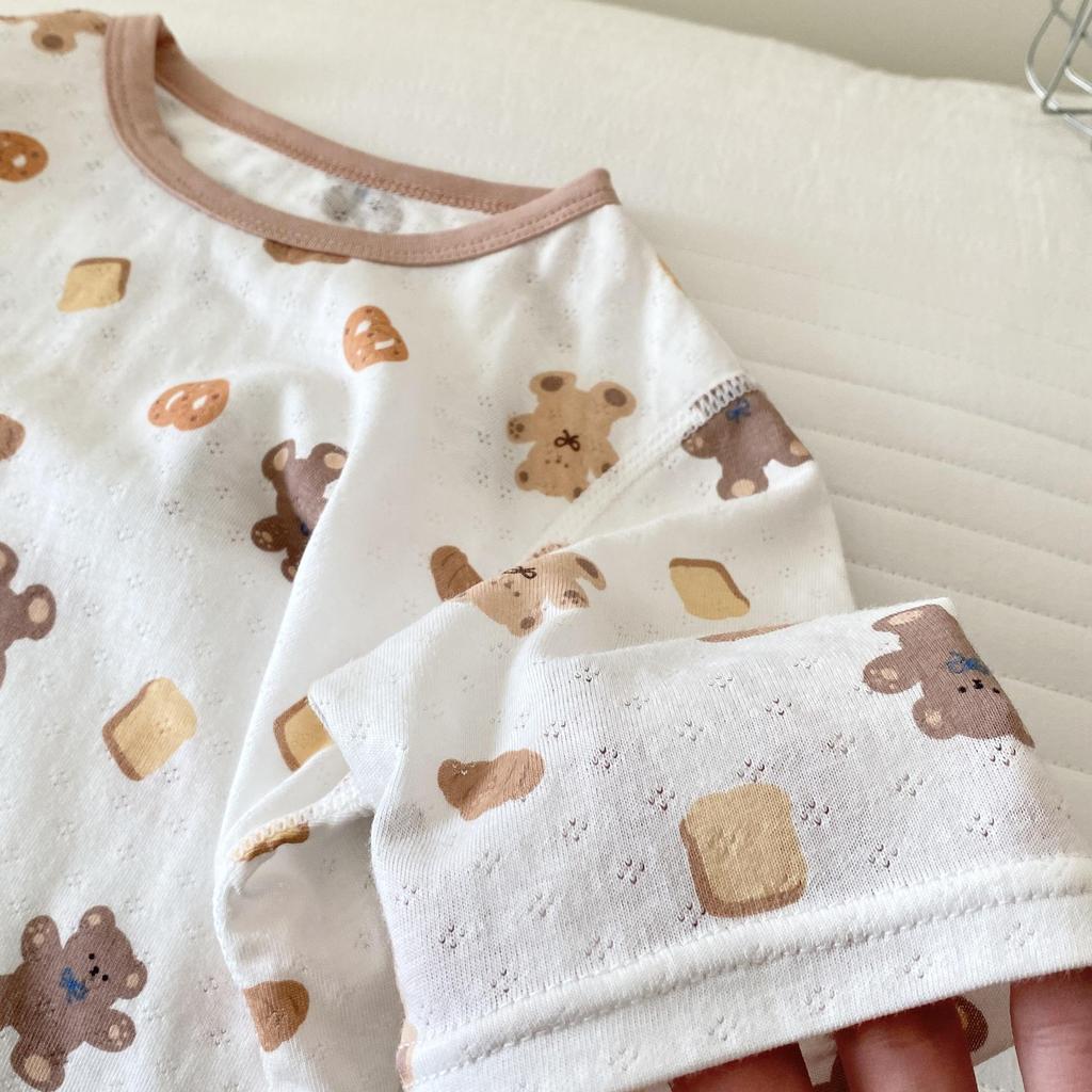 Çocuk Yazlık Klima Pijama Takımı: Hafif Pamuk, 3/4 Kollu ve Pantolonlu, Erkek Çocuk Baskıları, Kız Çocuk Pijamaları