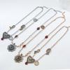 2pcs/set Vintage Retro Heart Flower Multilayers Adjustable Jewelry Gift Women Clavicle Chain Women