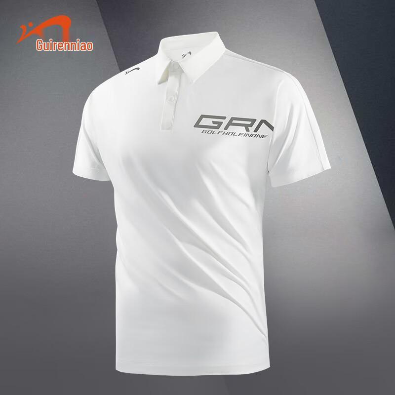 Guirenniao Men s Antibacterial Sports Polo T-Shirt XL