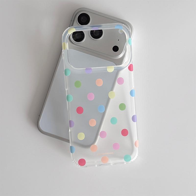 Ins Advanced Colorful Polka Dots Phone Case For iPhone 17 Air 16 Pro Max 15 14 Plus 13 12 11 Pro Shockproof Silicone Back Cover
