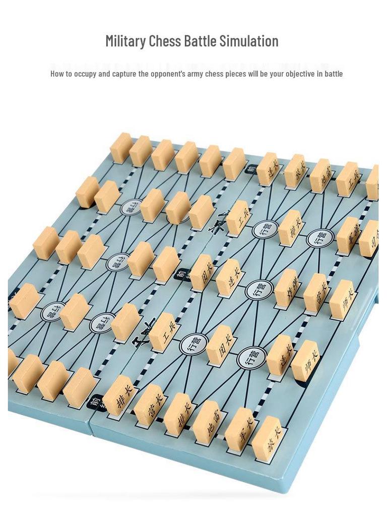 Five-in-a-Row Folding Educational Board Game for Kids: Tabletop Chess, Checkers, Flying Chess, and Go.