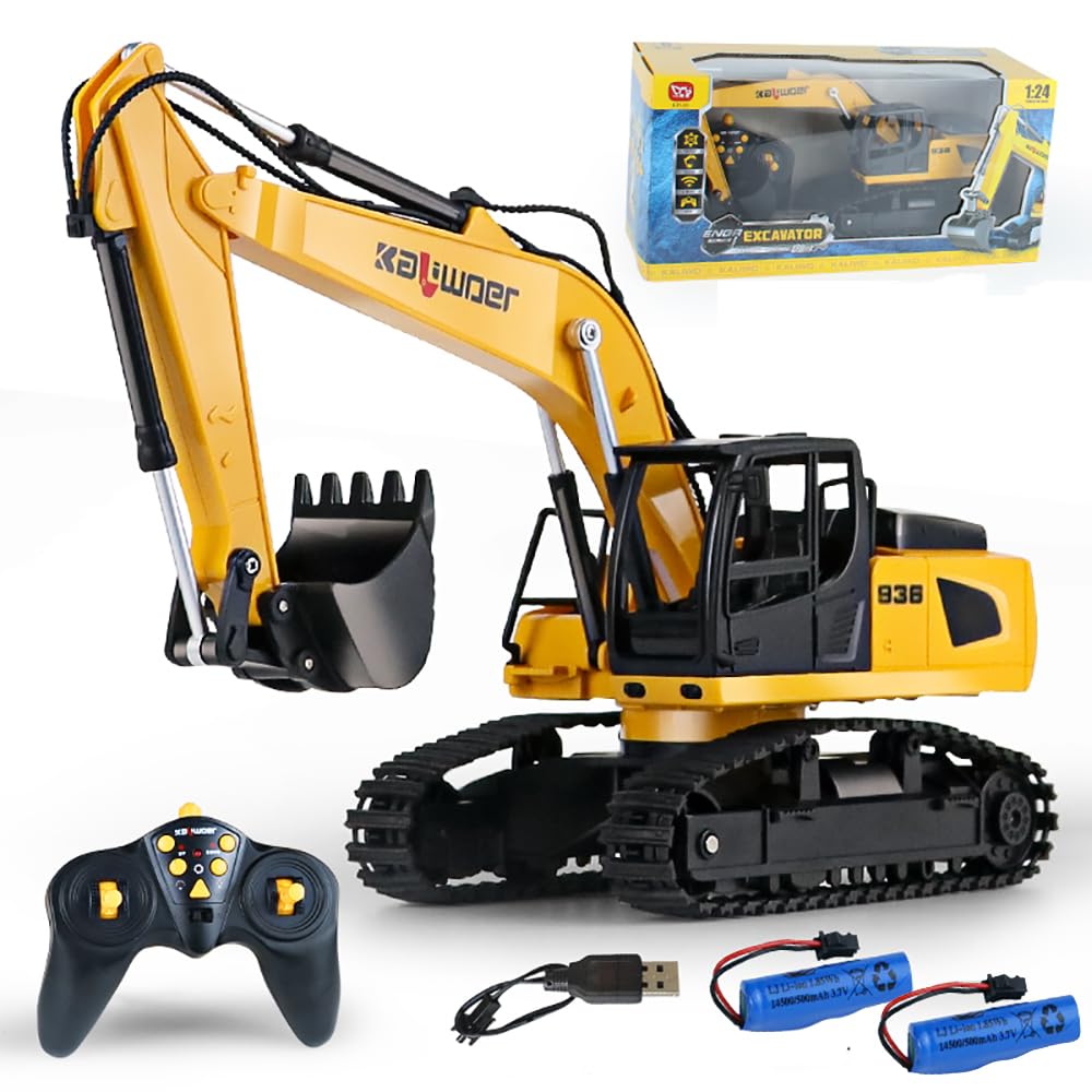 

Excavator Car for Construction Vehicle with Wireless RC Excavator Model Car for Sandbox Perfect for or Birthday Gifts Radio-Controlled Kids,