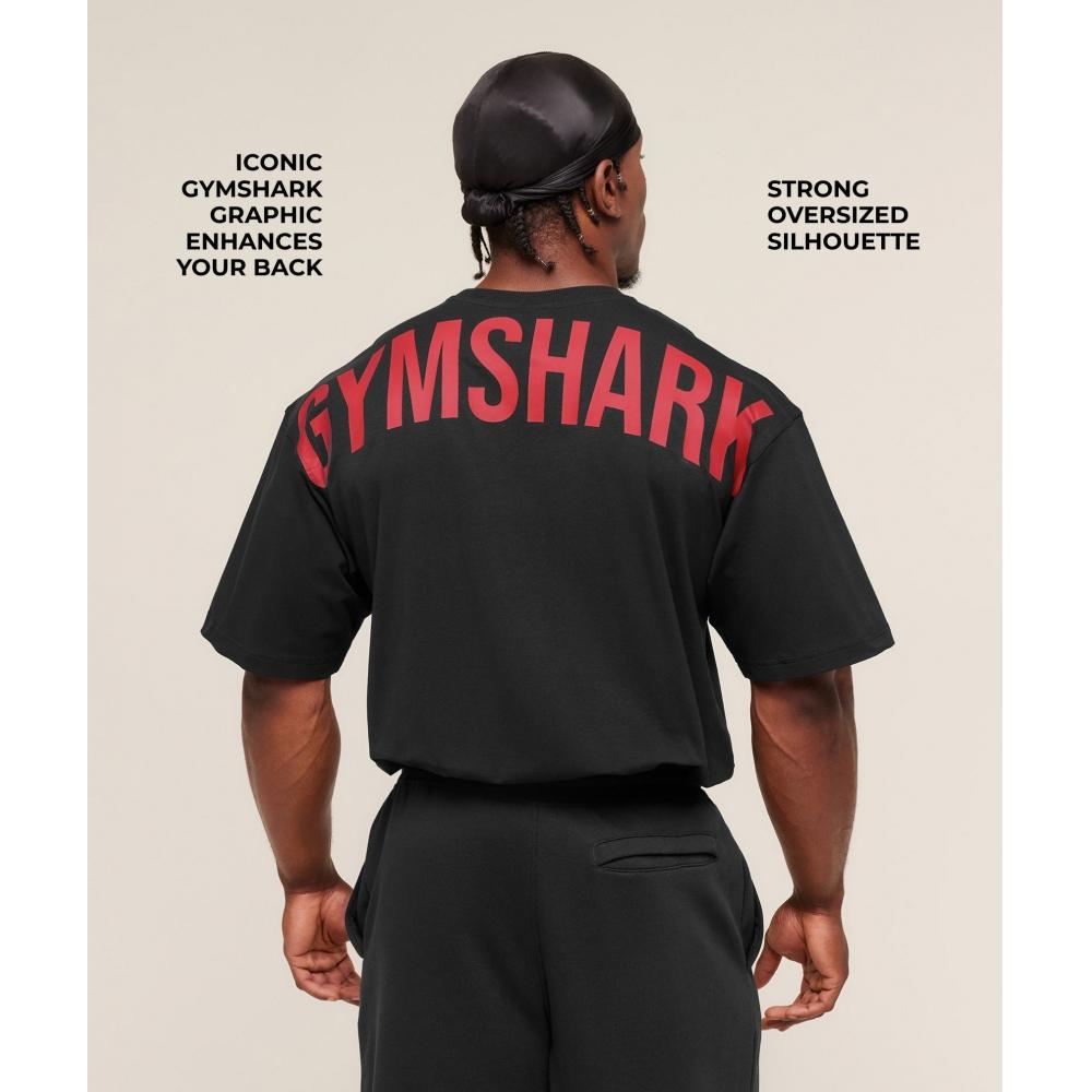 Gymshark Power T shirT Black condiTioning Red A4b9w Bc1d