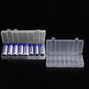 1/3/5Pcs Hard Container Holder Case 8 Slots Transparent Plastic Battery Storage Box For AAA/AA Battery Organizer Accessories
