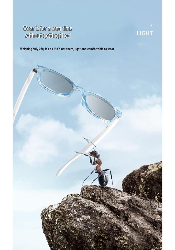 Unisex Smart Bluetooth Glasses with Color-Changing Lenses, Music, Calls & Anti-Blue Light for Office