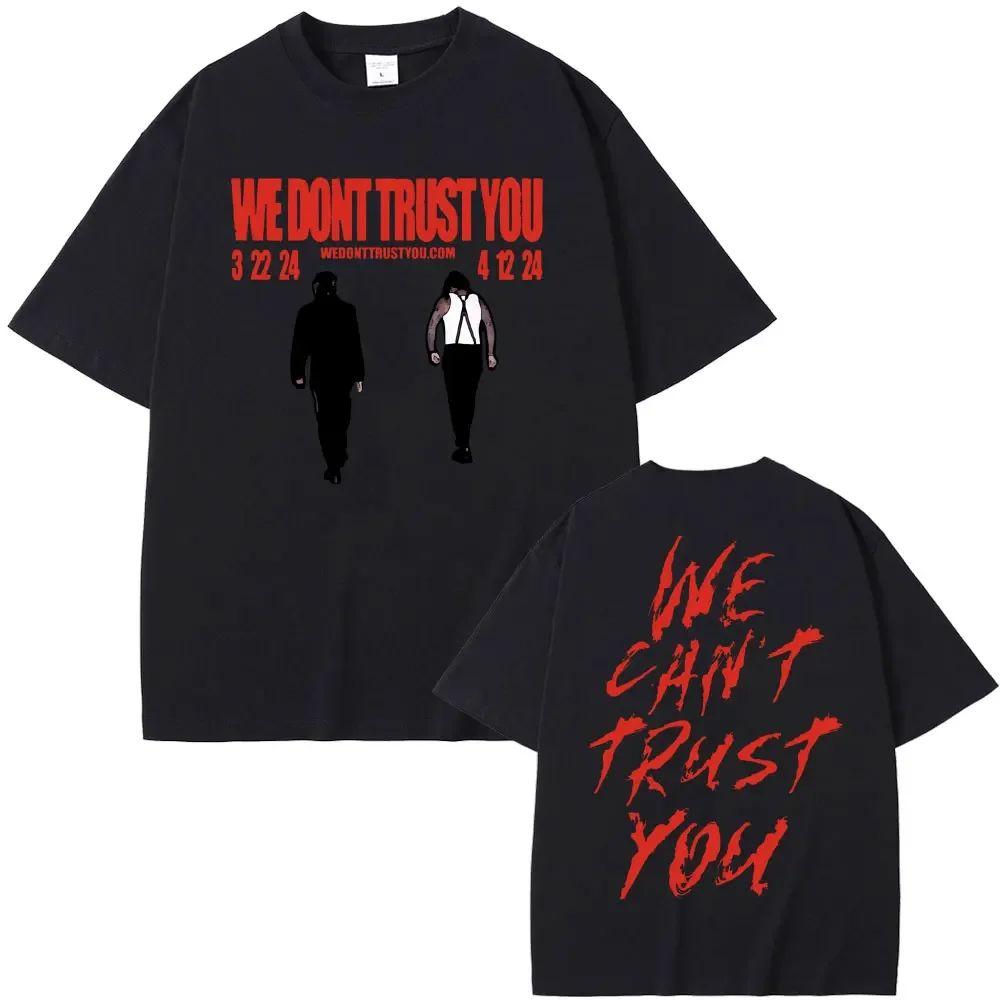 Vintage Washed Future Metro Boomin We Don't Trust You Trap Hip Hop Printed Cotton T-shirt Men Women Tee Summer Casual Fashion Clothing Tops Streetwear