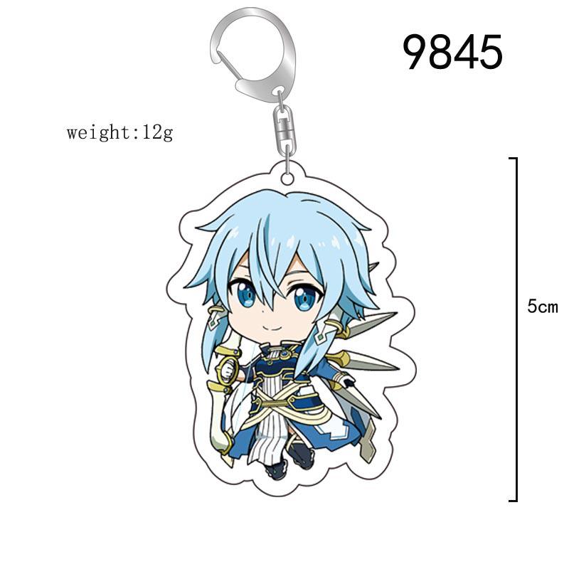 Sword Art Online Acrylic Keychain: Asuna, Sinon, Kirito Anime Charm