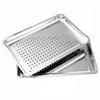 410 Stainless Steel Rectangular Steaming & Serving Tray with 3 Compartments
