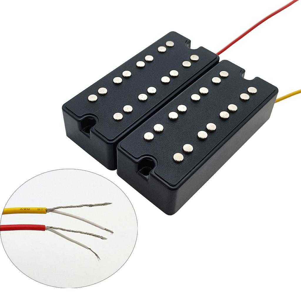 4 Strings Electric Bass Guitar Pickup Double Coil Bass Pickup Ceramic Magnet for Electric Bass Guitar Replacement Part