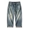 Neue Frühjahrs- und Sommer-Herren-Jeans mit weitem Bein im amerikanischen High-Street-Stil, lange Hosen für Herren