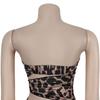 C7501 Leopard Print Off-Shoulder Backless Dress - Women's Sexy European & American Fashion