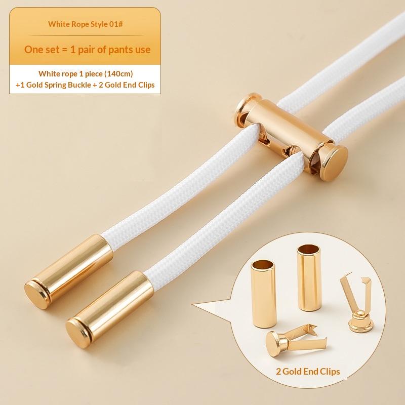 

140Cm Strong Elastic Band Sweatpants Waist Drawstring Strap With Threading Devicecord Lock Stopper Dly Sewing Band Accessories A8