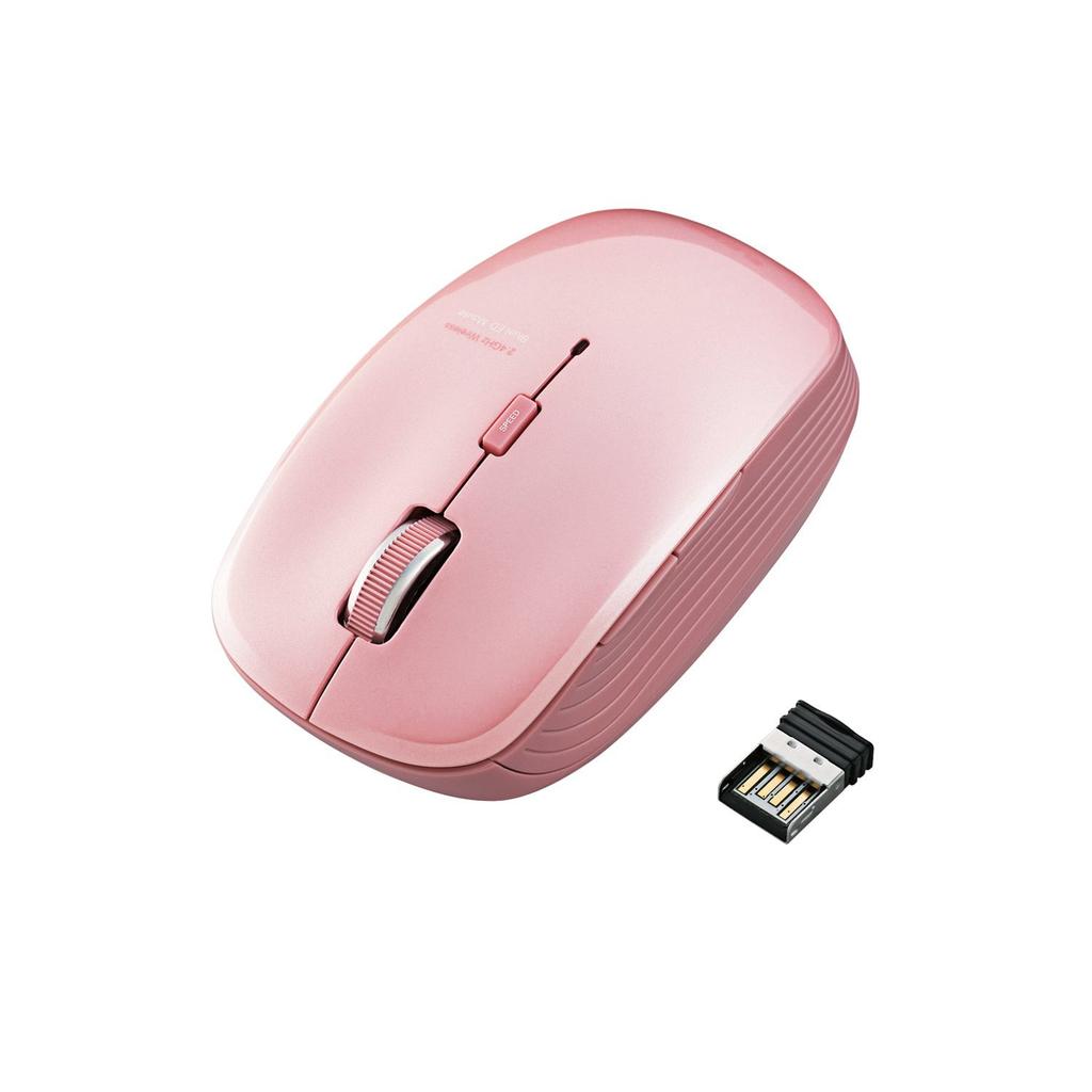 ELECOM Wireless Mouse, 2.4GHz, BlueLED, 5-Button, Back and Forward Buttons, [Recommended for Final Fantasy XIV: A Realm Reborn], Pink, M-BL21DBPN