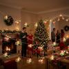 DIY Garland Christmas LED String Lights Cartoon Christmas Tree Hanging Lights Party Decoration