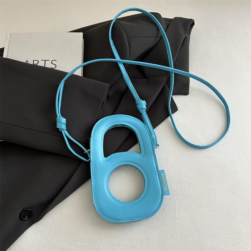 

Spring and summer new simple mini mobile phone bag fashionable shoulder bag versatile texture trendy messenger handbag синий