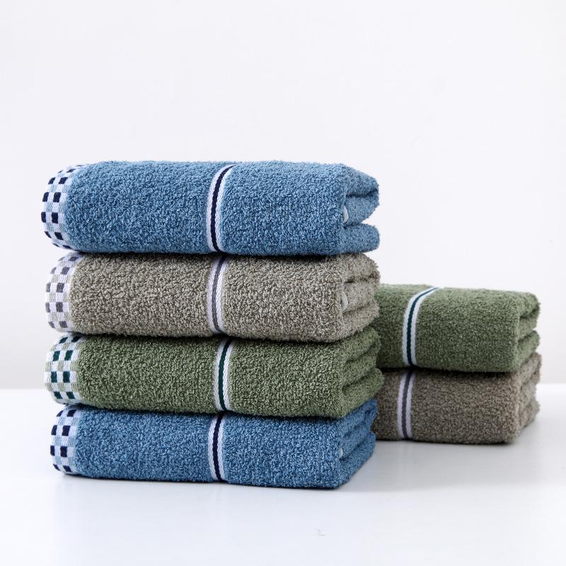 Embroidered Soft Cotton Face Towel - Thick, Absorbent, and Quick-Drying