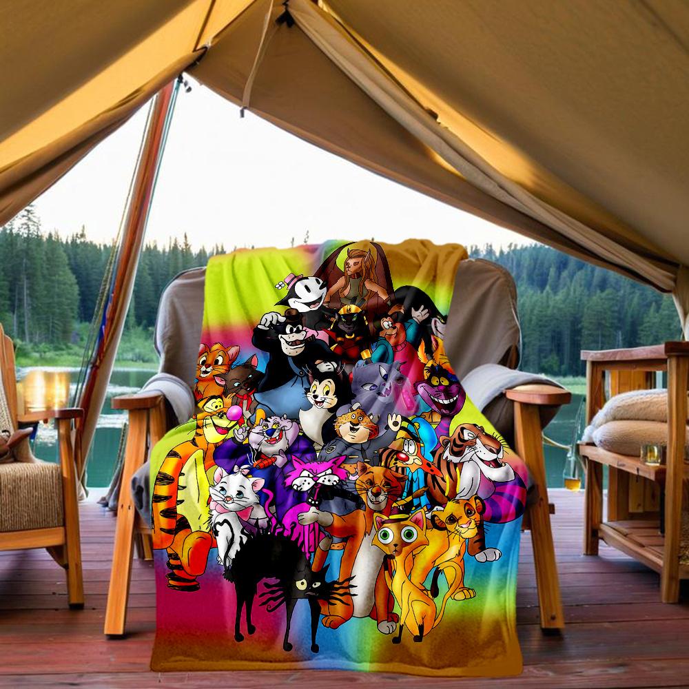 1pc, Marie and friends Blanket Soft Throw for Home Decor, Gift Idea for Family and Friend, Living Room, Travel, Camping