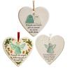 Heart-Shaped Sea Glass Friendship Ornament Handmade Sea Glass Angel/Ghost Ornament for