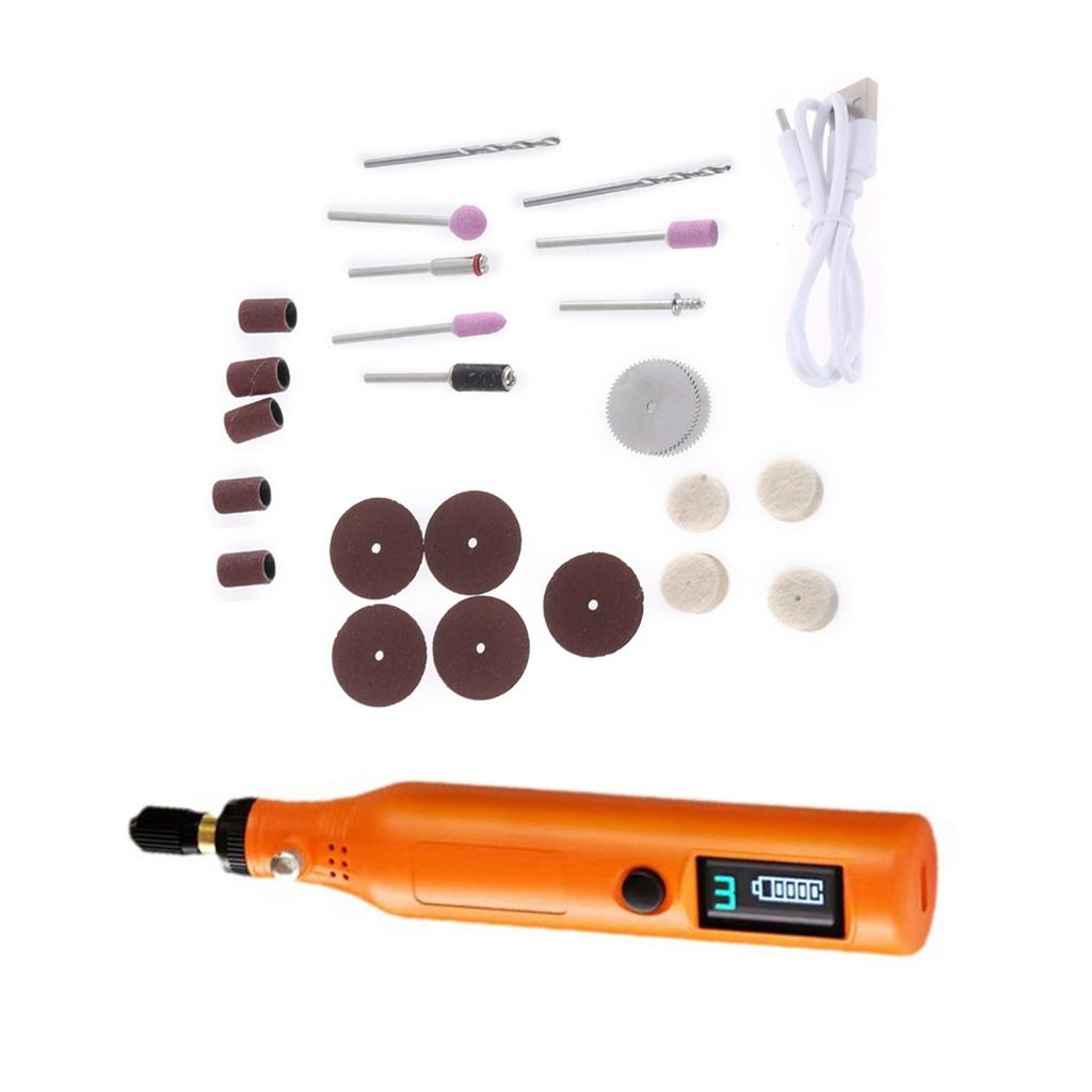 25Pieces Miniature Handheld Digital Display Grinder Set for Craftsmen Hobbyists Precisions Crafting Jewelry Model Making