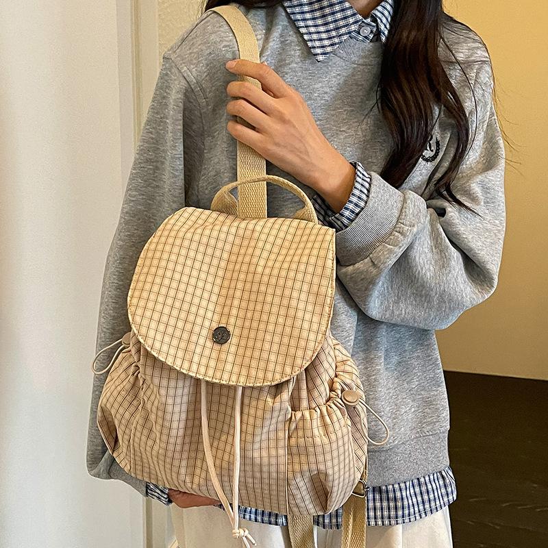 Schoolbag handsome Mijia foreign style drawstring fashionable large capacity backpack 1011 summer new ins casual popular schoolbag