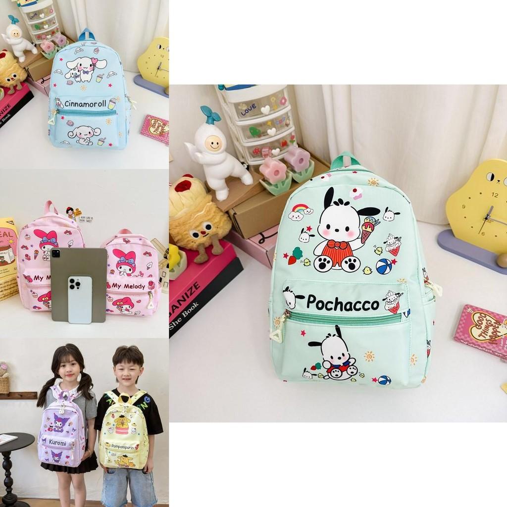 Hello Kitty Kuromi Cinnamoroll My Melody Printed Children Backpack For Daily Use