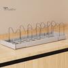 Large Capacity Kitchen Rack Pot Stainless Steel Divider Adjustable Lid Organizer with Expandable Storage Ventilated Base Rust-Proof Cabinet