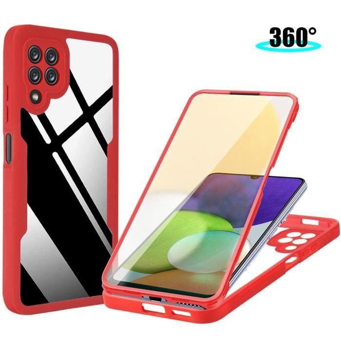 Coque - Samsung - A22 4G - Rouge - Protection 360° - Anti-Rayure - Bordure renforcée