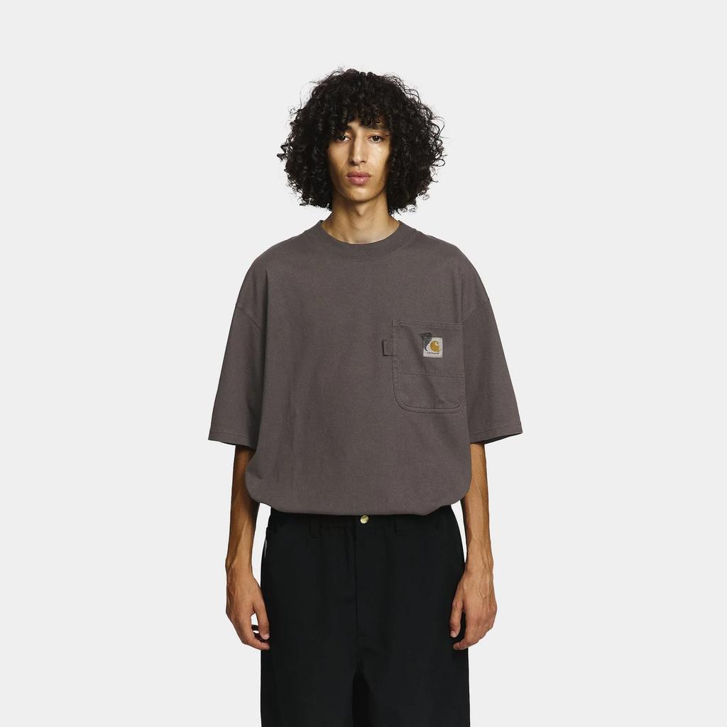Carhartt WIP X Invincible Collaboration FW24 Pigment Dyed T-Shirt Pocket Label Logo Round Neck Short Sleeve T-Shirt Unisex Tops A242063-26-PG
