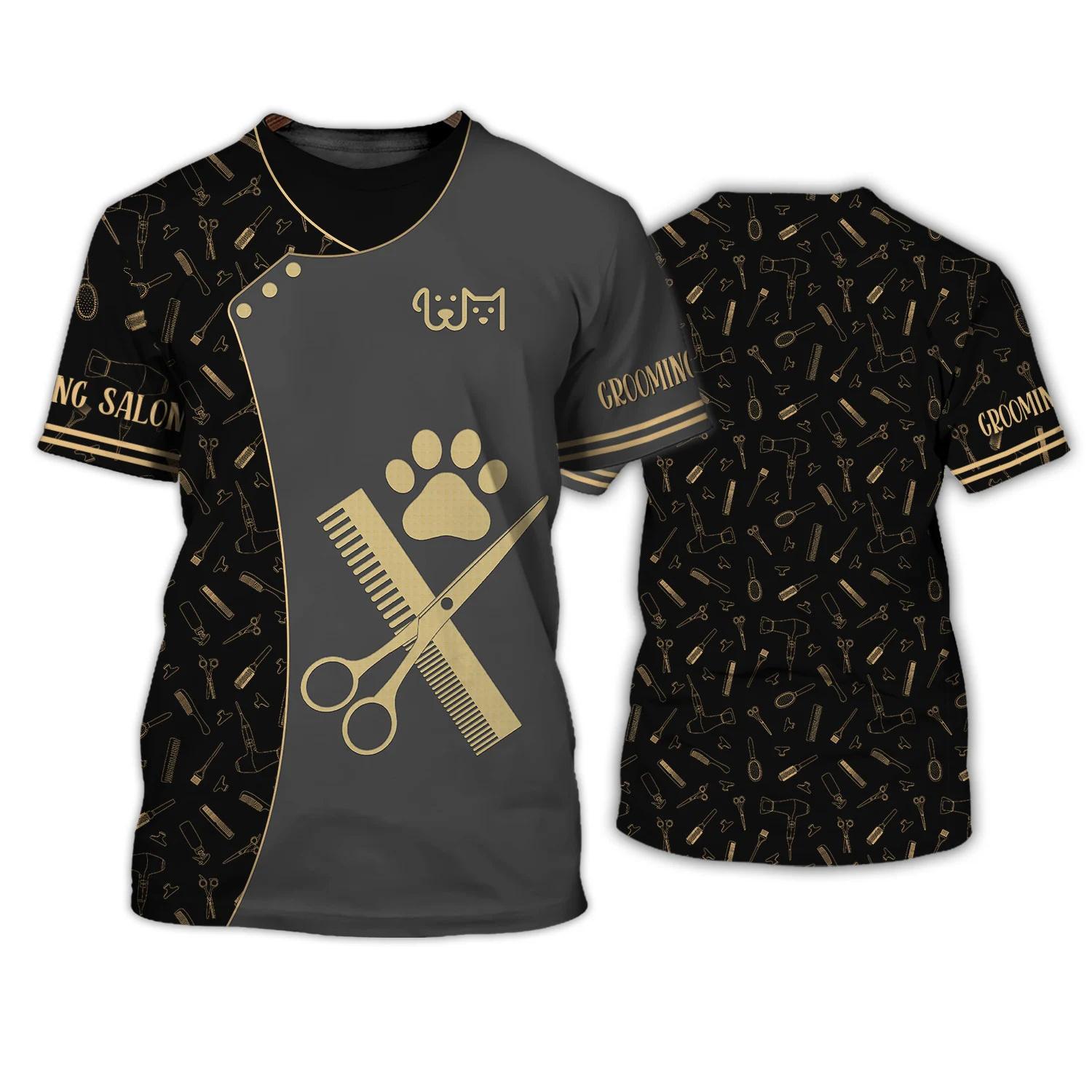 

Футболки для догляду за тваринами Стрижка собак і котів 3D-принт Вуличний одяг Чоловіки Жіноча мода Велика футболка Косплей Футболки Топи Уніформа Одяг M