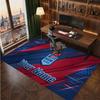 NSW Blues Personalized Crystal Velvet Carpet, Customized Name Text Soft Anti‑Slip Rug for Living Room Bedroom