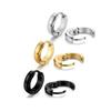 New in Trendy Minimalist Stainless Steel Hoops Ear Piercings Earrings Round for Men Woman Waterproof Vintage Jewelry Decoration