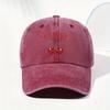 Cherry Print Baseball Cap  Adjustable Washable Dad Hat with Curved Brim for Outdoor Sports Vintage Style Lightweight  Breat