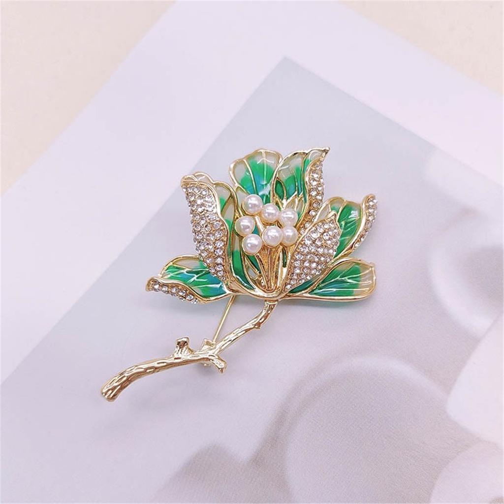 Graceful Alloy and Enamel Crabapple Brooch Pin for Women Fashionable Corsage Jewelry Accessory for Dresses and Bags