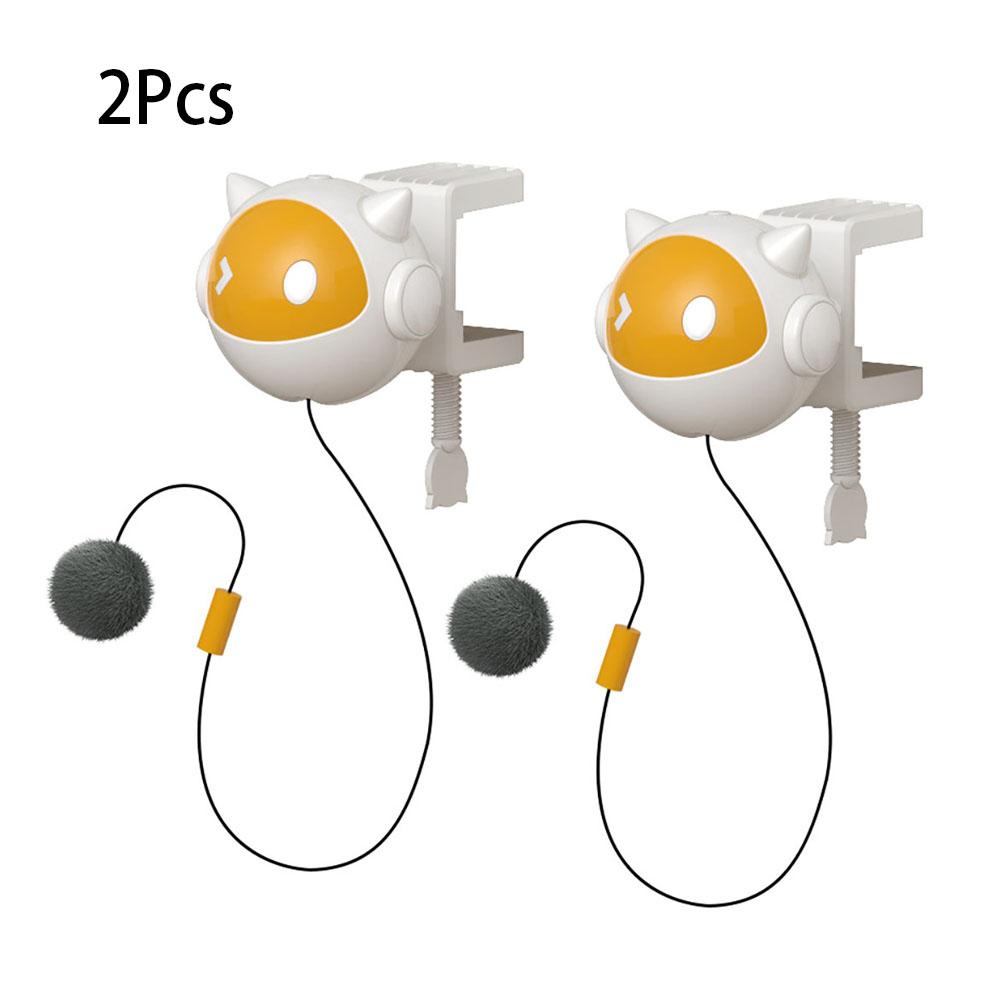 Electric Cat Toy Ball Automatic Lifting Spring Rod To Relieve Boredom Plush Ball Lifting Ball Interactive Puzzle Smart Pet Toy