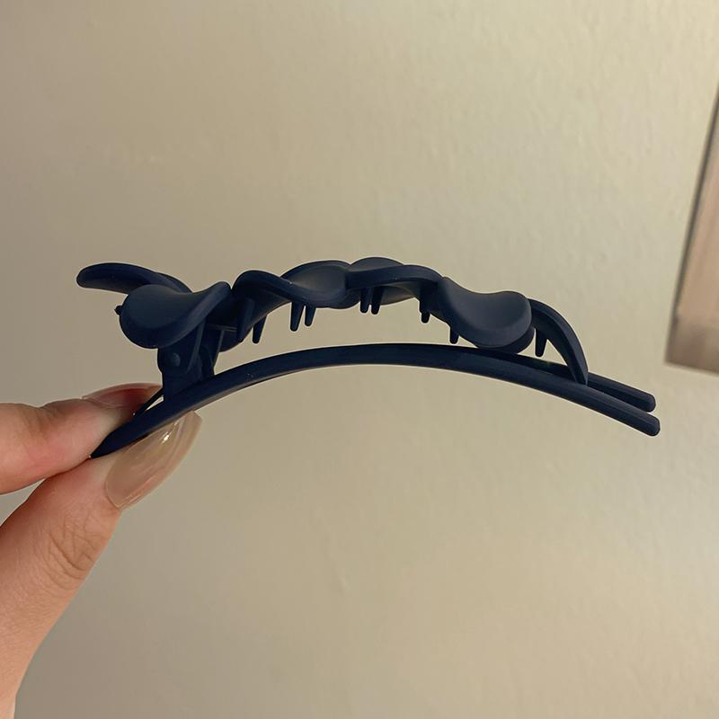 Frosted Flower Hairpin Women Acrylic Plastic Duckbill Claw Hair Clips Barrette Girls Hairpin Ponytail Hair Accessories