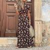 Women Summer Boho Ruffle Maxi Beach Dress Ladies Party Floral Long Sundress