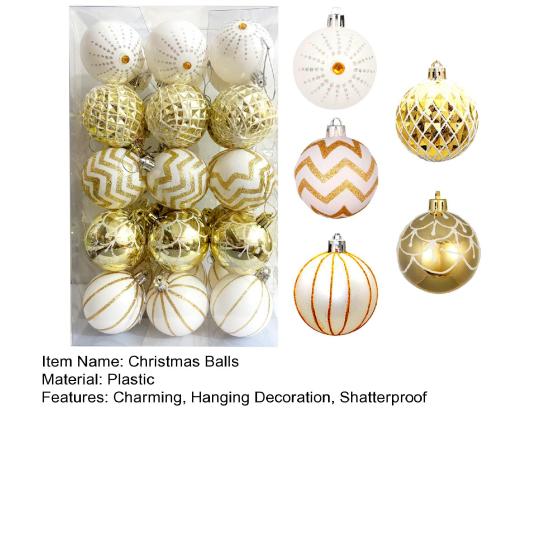 Pcs Christmas Balls Ornaments 2.4 Inch Small Shatterproof Plastic Balls