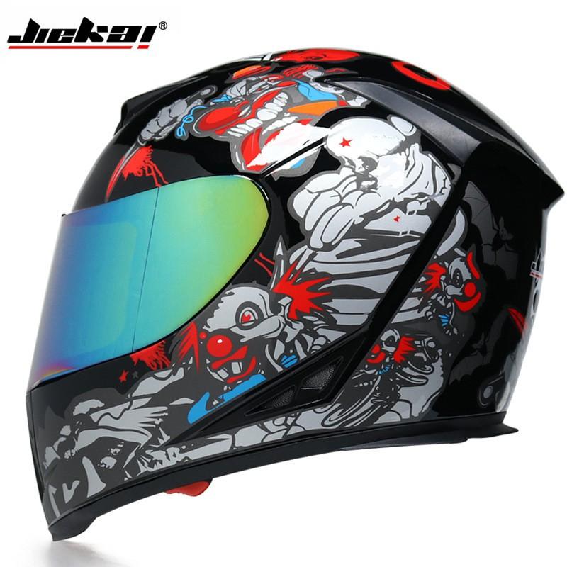 Full Face Motorcycle Helmet Adults ABS Material Dual Lens Anti-Fog Warm Winter Use Unisex