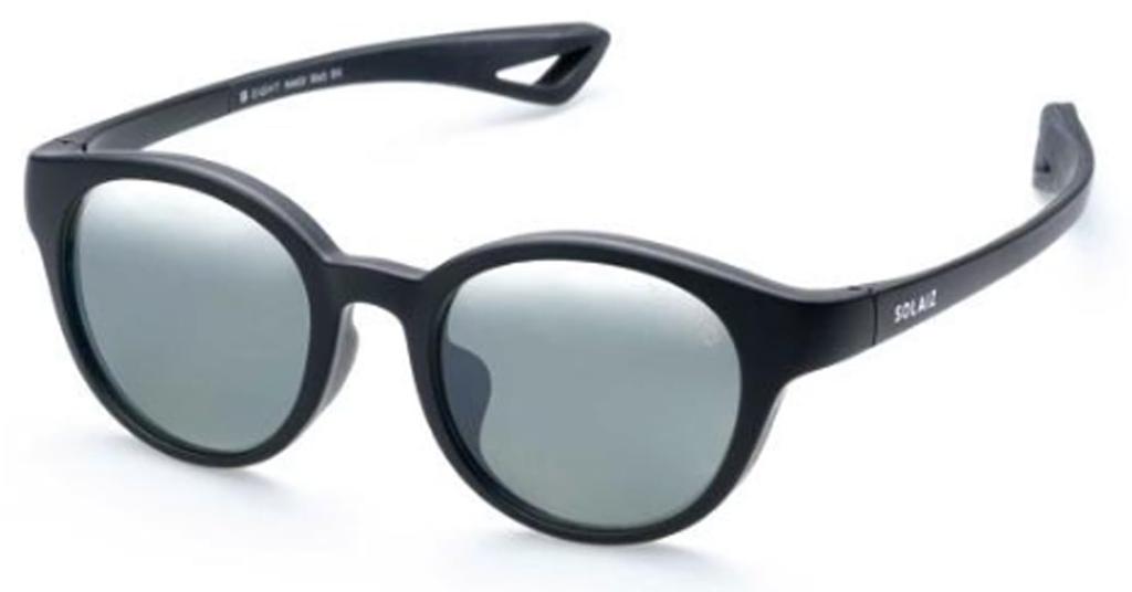 SOLAIZ Eight Haku Matte Polarized Gray Silver Mirror Black +