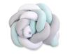 Braided Crib Bumper - White, Gray, and Mint