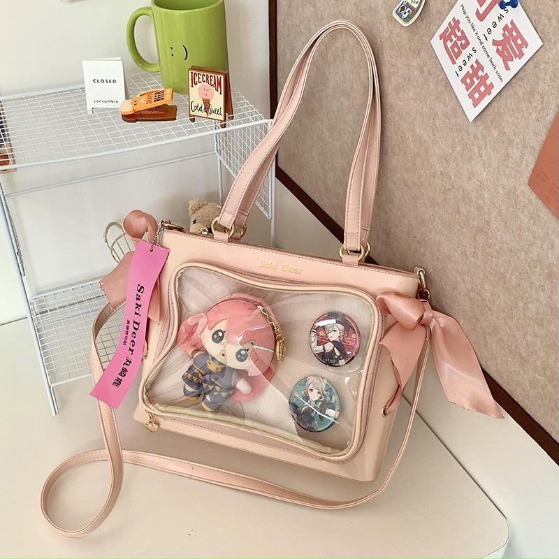 Uniform temptation niche transparent new commuter bag chain design single shoulder oblique span bag