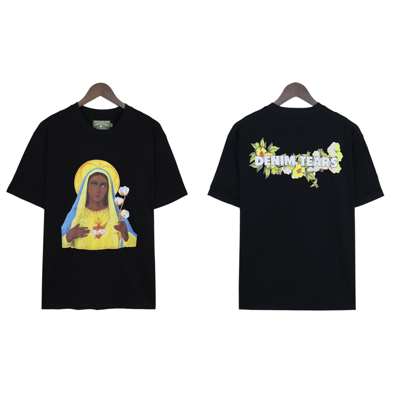 

Kapok T-shirt: Retro Portrait Oil Painting Print, Unisex Round Neck Short Sleeve L