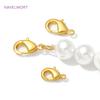 10/12mm 18K Gold Plated Brass Lobster Clasp For Jewelry,Fastener For Bracelet,Connectors For Jewelry,DIY Jewelry Making Supplies